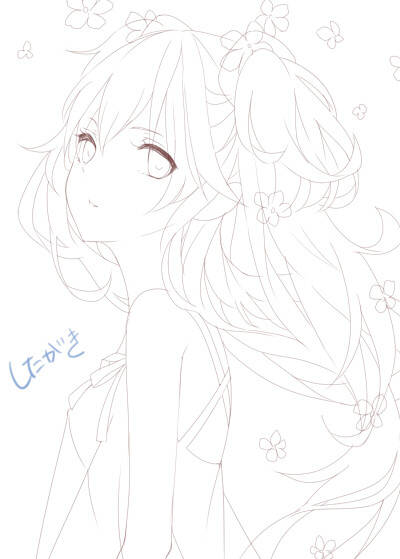 手绘 插画 线稿 手稿 黑白素材