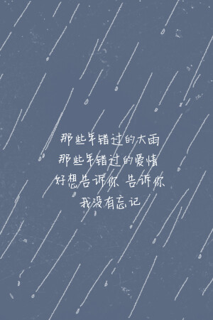 #歌词壁纸#《那些年》—胡夏 那些年错过的大雨 / 那些年错过的爱情 / 好想告诉你 / 告诉你我没有忘记