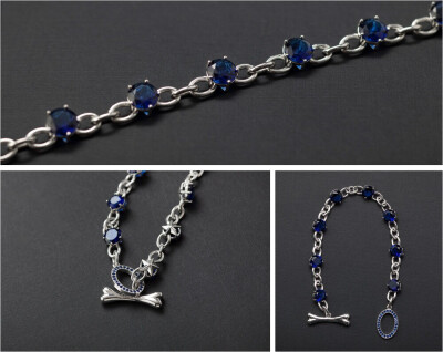 李弘基 #SkullHong#Jewelry＆Nail Line--Jewelry# Star chain bracelet (Blue)