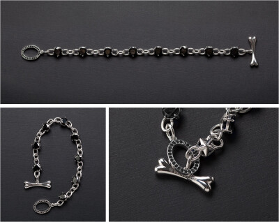 李弘基 #SkullHong#Jewelry＆Nail Line--Jewelry# Star chain bracelet (Black)