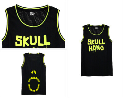 李弘基 #SkullHong#Fashion＆Acc--Fashion# Mash the Red Skull Sleeveless Shirt