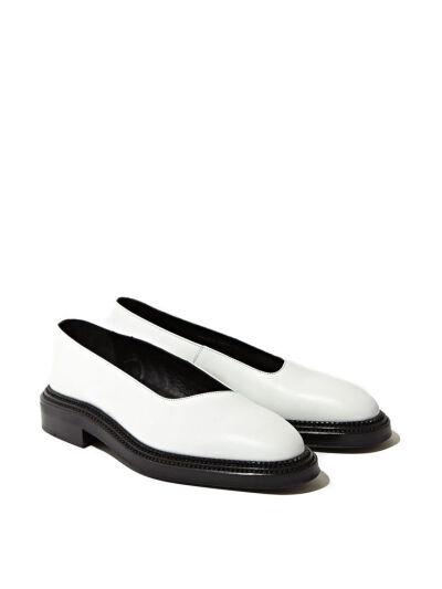 YANG LI WOMEN'S LEATHER ASYMMETRIC FLAT SHOES