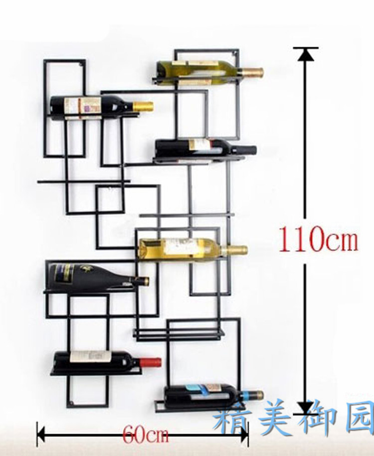 热销韩式铁艺壁挂酒架 红酒架 葡萄酒架创意酒架酒吧用品酒架悬挂