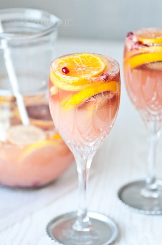 Citrusy champagne sangria