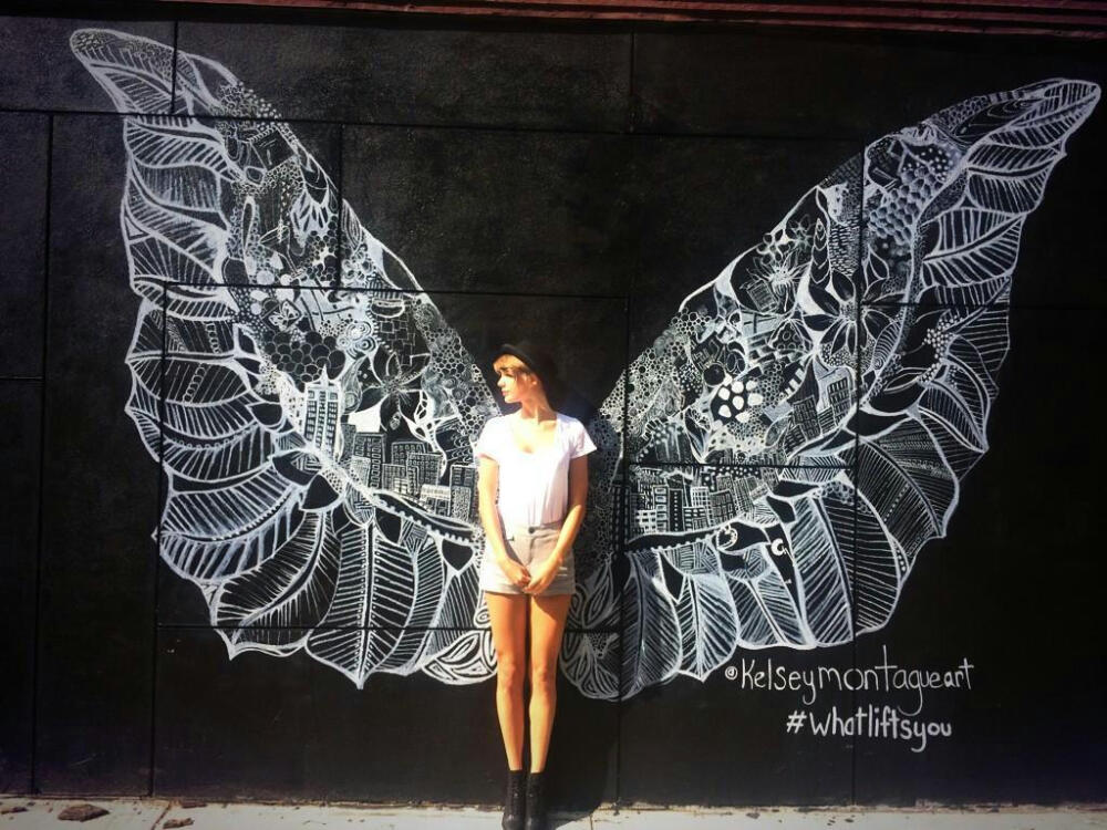 Finding wings in New York City.