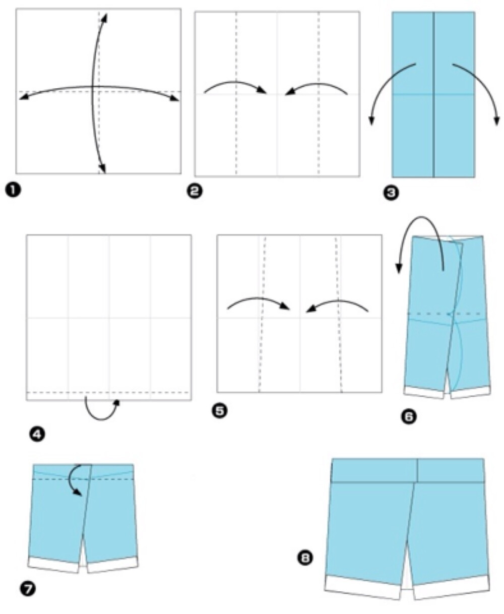 【折纸教程】短裤
