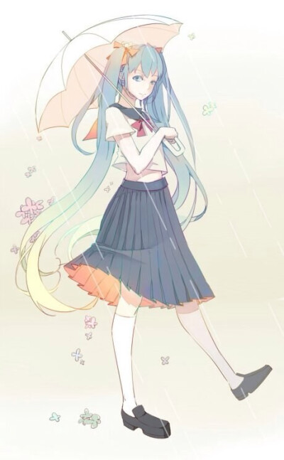 二次元 少女 初音未来 动漫 插画 头像 “Qianxi丶