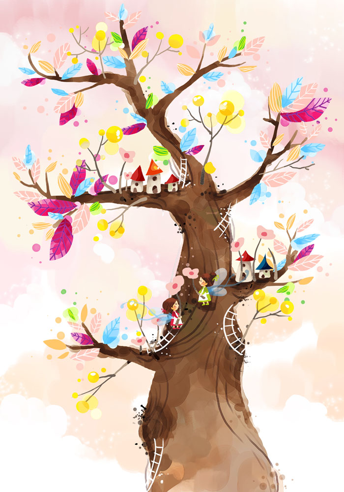 梦幻世界图10树上的小精灵