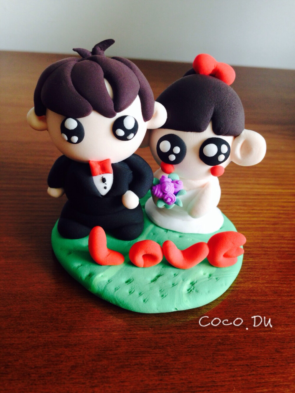 粘土小情侣和朋友一起完成的