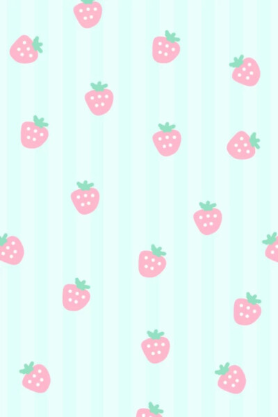iphone 壁纸 草莓 平铺