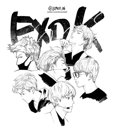 #EXO# #EXO-K# 手绘EXO-K^ 画画这么好我先去写张卷子冷静一下！