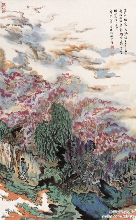 陆俨少《花满蹊》