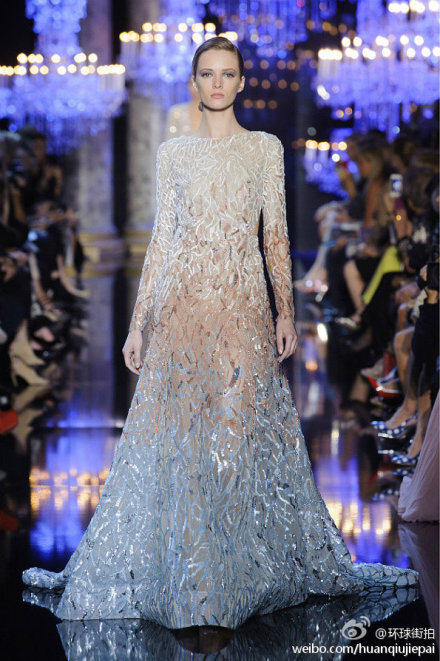 Elie Saab 2014高級定製.粉藍仙女系列. 美得讓人心醉.