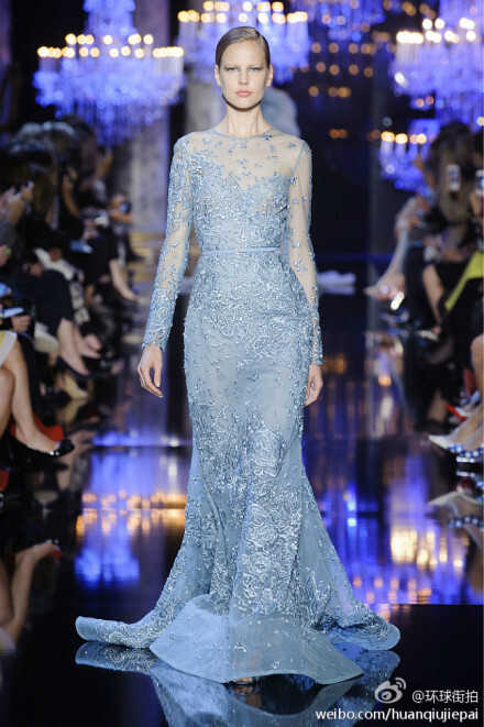 Elie Saab 2014高級定製.粉藍仙女系列. 美得讓人心醉.