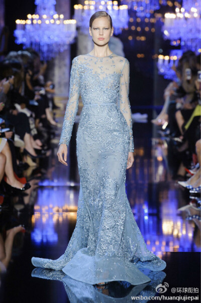 Elie Saab 2014高級(jí)定製.粉藍(lán)仙女系列. 美得讓人心醉.