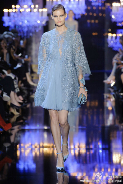 Elie Saab 2014高級(jí)定製.粉藍(lán)仙女系列. 美得讓人心醉.