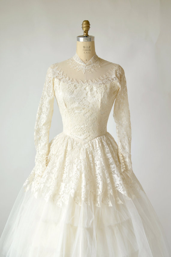 1950s Tea Length --- Vintage Lace Dress复古小礼裙。曦