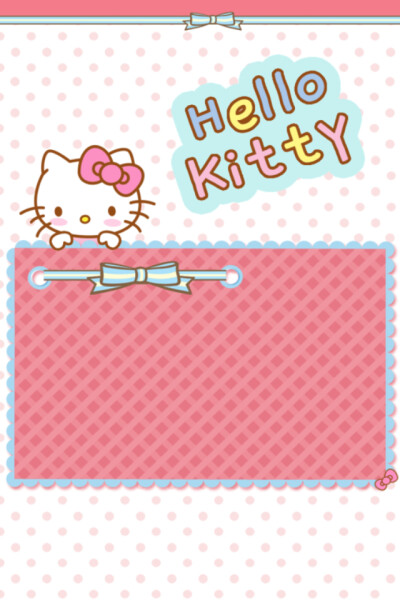 iPhone壁纸 萌物 动物 可爱 背景 套图 猫 Hello kitty