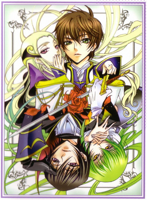 #Code Geass 反叛的鲁路修# 鲁鲁修&amp;amp;朱雀 C.C&amp;amp;V.V