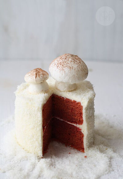 可爱的蘑菇蛋糕！