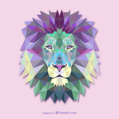 【triangle Design|Lion】