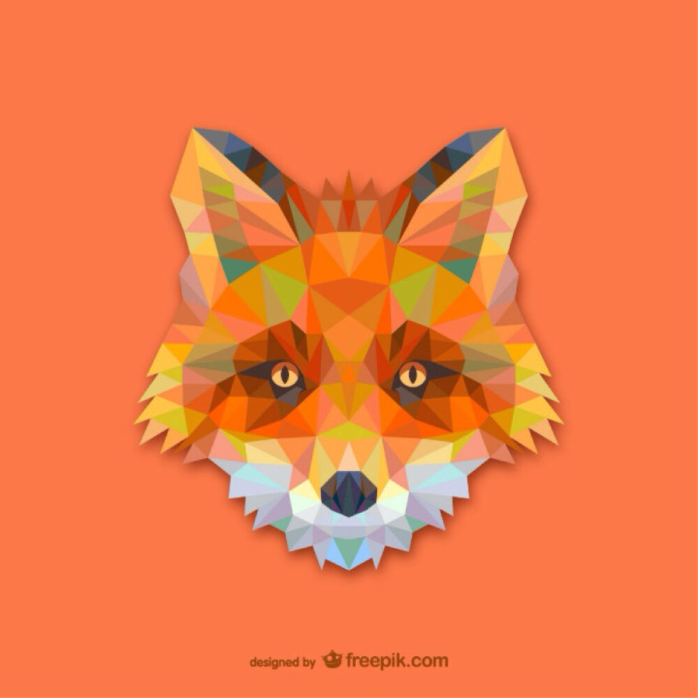 【triangle Design|Red Fox】
