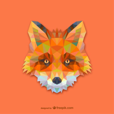 【triangle Design|Red Fox】