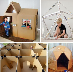 #Kids Fun At Home#纸箱，不管大或小，不管什么形状，都是孩子的最爱。