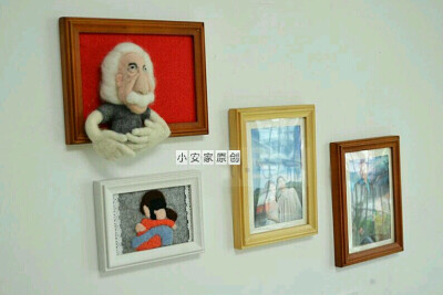 羊毛毡戳戳乐相框