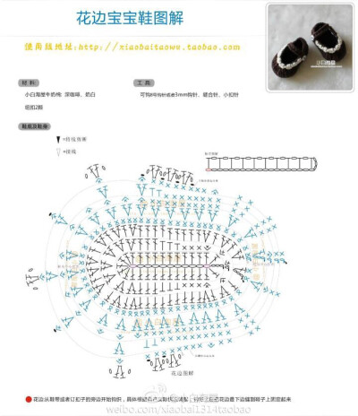 宝宝鞋。钩针 图解3