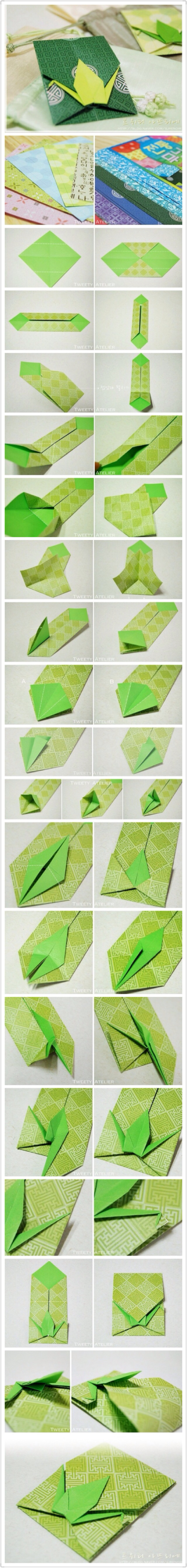 千纸鹤折纸包装图解