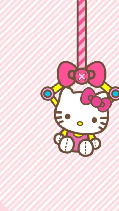 Hello kitty iPhone 壁纸 锁屏 微信 背景 平铺 手绘 插画