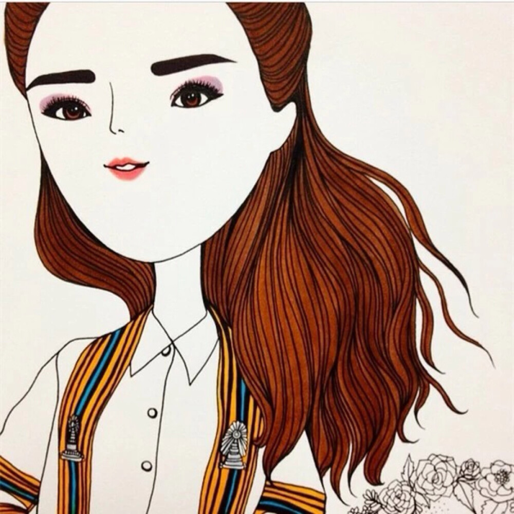 泰国插画师kapi笔下的卡通女孩又萌又酷又带点复古味道很适合做头像哦