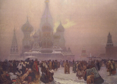 《斯拉夫史诗Slav Epic》穆夏用了近20年完成了描画斯拉夫民族伟大时刻的巨型系列油画，并无偿捐献给布拉格。唯一的条件是为它们修建一个展馆，但这个城市从没做到。幸运的是距布拉格200公里小镇在二战时拯救了捷克的…