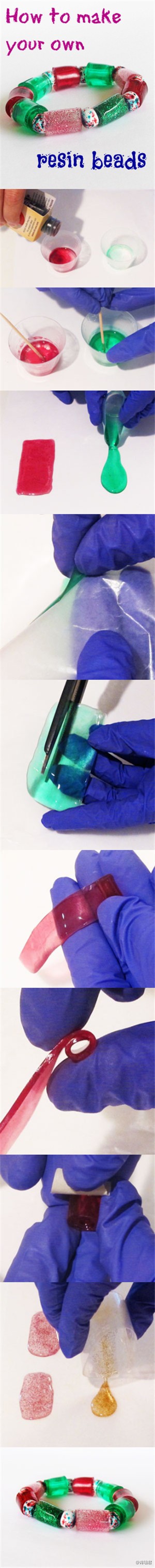 #How to make resin beads#再发一发滴胶的，这个做法很有意思哎=w=