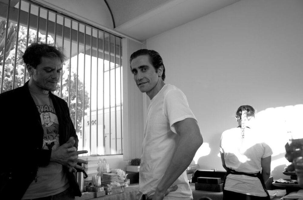 Michael Shannon and Jake Gyllenhaal, behind-the-scene for W magazine, Feb 2014.