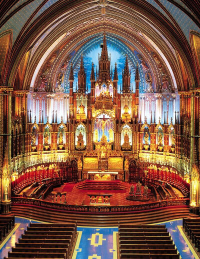 Notre-Dame Basilica - Basilique Notre-Dame: The oldest catholic church in North America built in 1656. A magnificent cathedral with an intricately designed interior including stained glass chronicli…