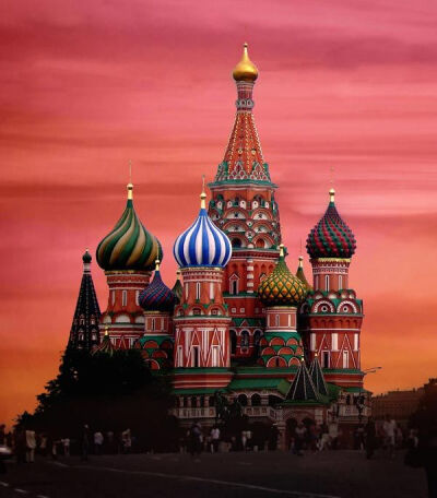 Russia. Moscow. Red Square. St Basil's Cathedral built by Tsar Ivan the Terrible.