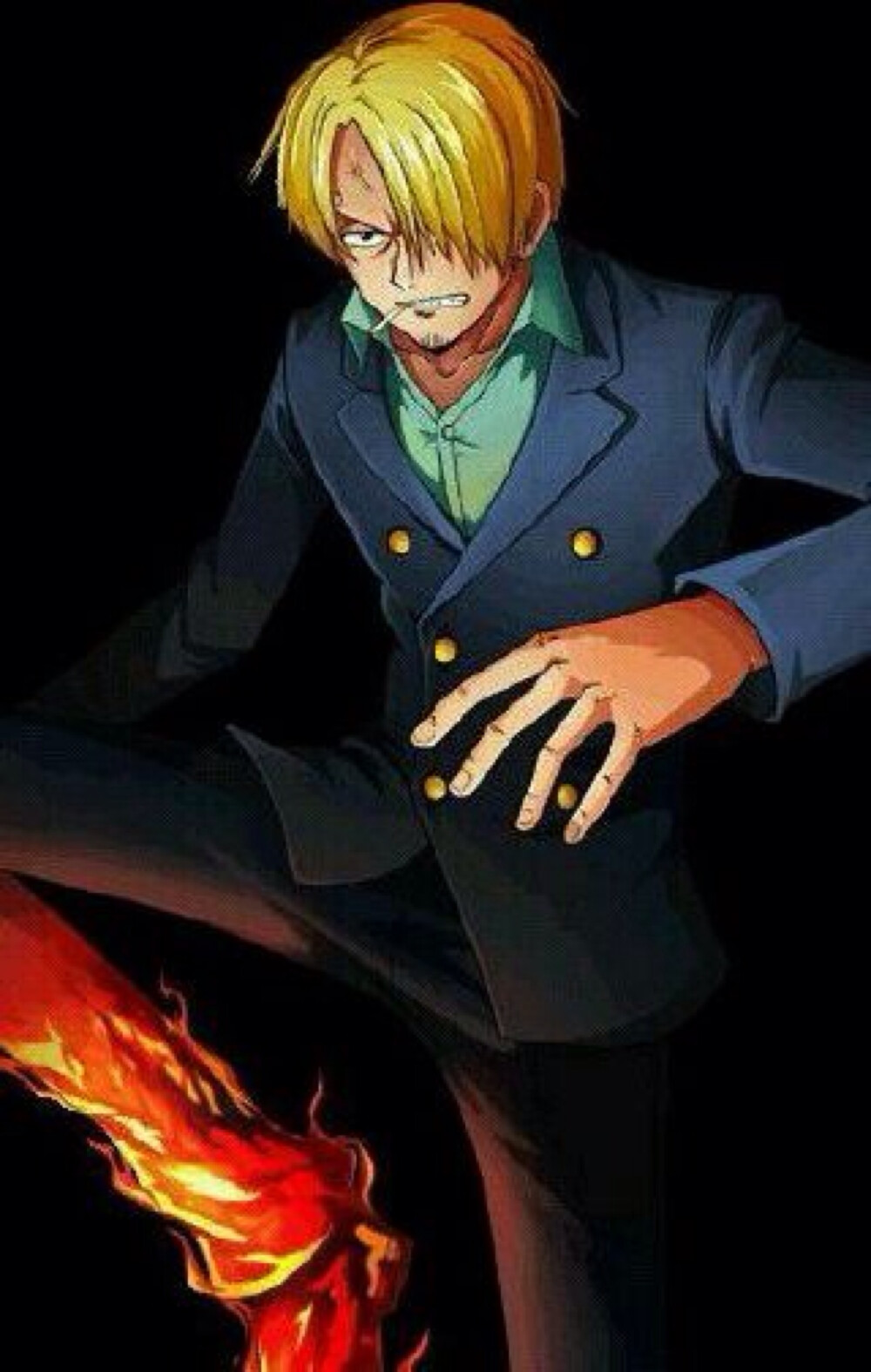 动漫海贼王壁纸背景山治香吉士帅