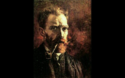 梵高 《叼着烟斗的自画像》Self-Portrait with Pipe, 1886