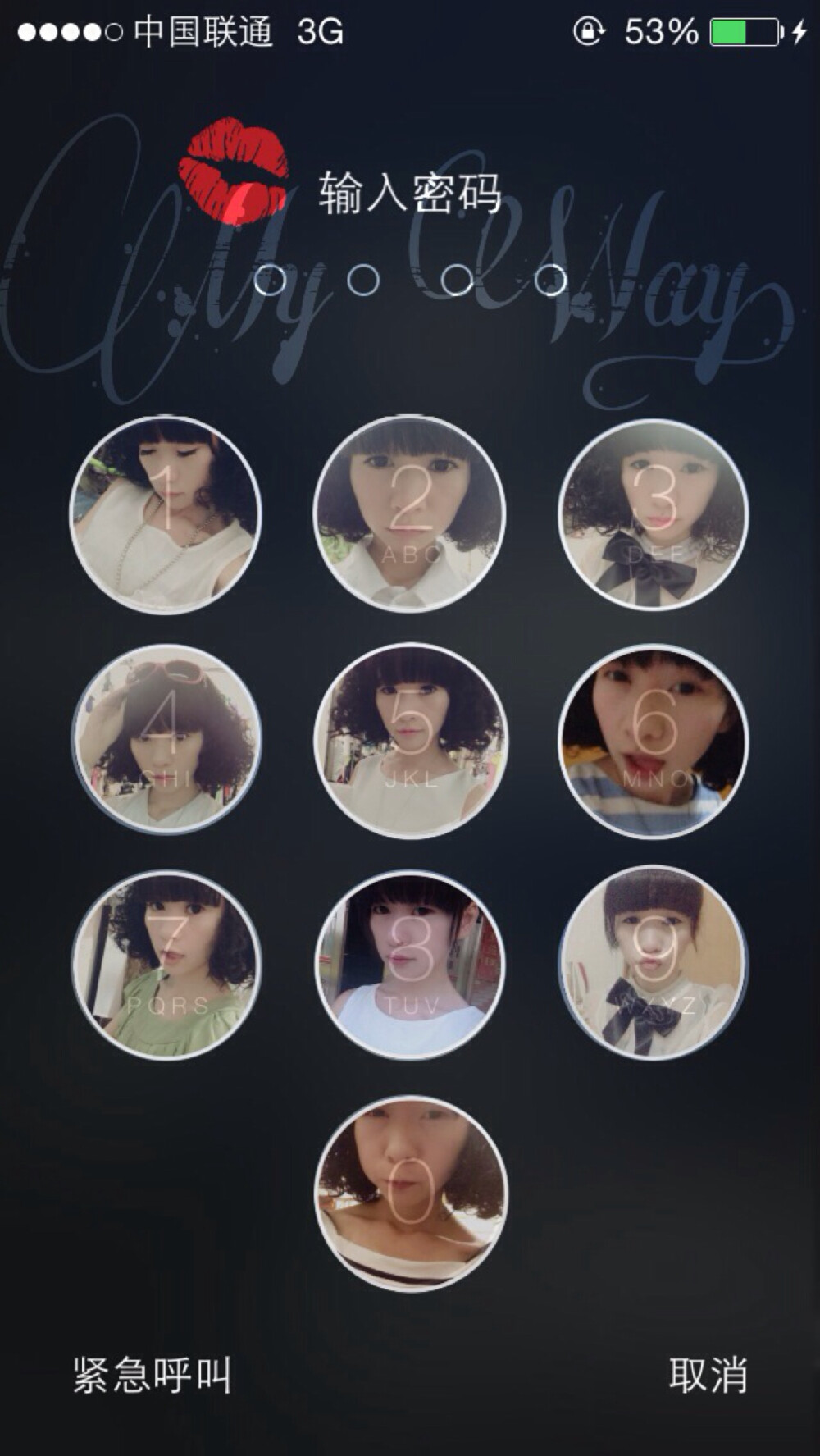 iphone自制九宫格解锁图案