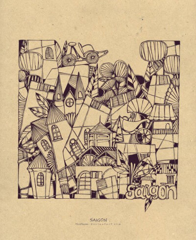 #MrSithZam#来自越南的插画师，画风很独特