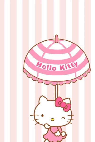 hello kitty iPhone 壁纸 锁屏 微信 背景 平铺 手绘 插画