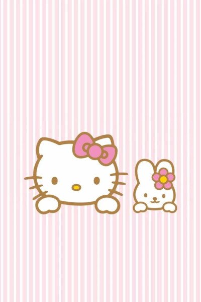 hello kitty iPhone 壁纸 锁屏 微信 背景 平铺 手绘 插画