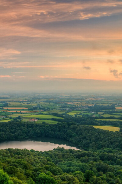 Sunset from Sutton Bank 英国北约克湿地国家公园景色