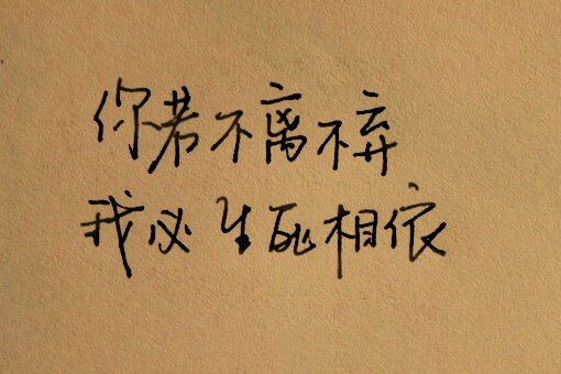 你若不离不弃我必生死相依阿画