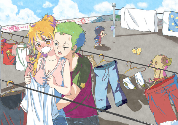 索隆娜美海贼王美图