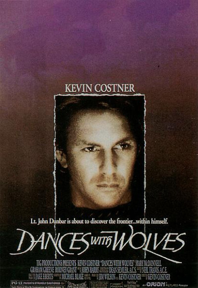 与狼共舞 Dances with Wolves (1990) 导演: 凯文·科斯特纳 编剧: 迈克尔·布雷克 主演: 凯文·科斯特纳 / 玛丽·麦克唐纳 / 格雷厄姆·格林 类型: 剧情 / 西部 / 冒险