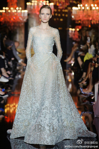 Elie Saab 2014高級定製┃粉藍仙女系列.