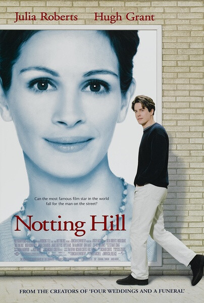 《诺丁山》（英语：Notting Hill）是一部1999年的英国电影，由罗杰·米契（en:Roger Michell）执导，茱莉亚·罗伯茨及休·格兰特必逛之处。诺丁山在英国伦敦西郊附近，很难想象充满古典气息的伦敦也有诺丁山这样异国风味浓厚的街区，这里每年夏天举办的狂欢节更是令各国游客蜂拥而至，像个文化大熔炉，在这里各色人种齐聚一堂，有富人也有穷人，不同背景、有着极大差异的两个人也能互相吸引，所以不难相信